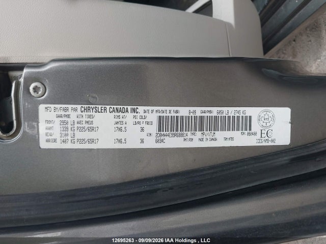 2009 Dodge Grand Caravan მანქანა იყიდება აუქციონზე, vin: 2D8HN44E99R688814, აუქციონის ნომერი: 12695263