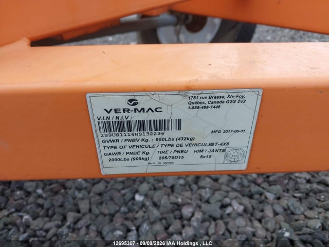 Продаж на аукціоні авто 2017 Remorque Remorque, vin: 2S9US1114HS132236, номер лоту: 12695307