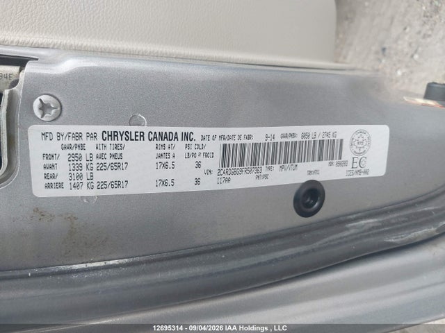 12695314 :رقم المزاد ، 2C4RDGBG9FR507363 vin ، 2015 Dodge Grand Caravan Se/sxt مزاد بيع