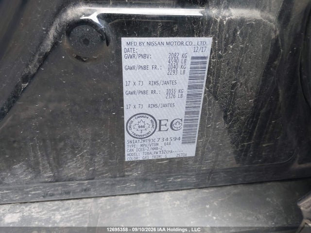 Auction sale of the 2018 Nissan Rogue S/sv, vin: 5N1AT2MT9JC734594, lot number: 12695358