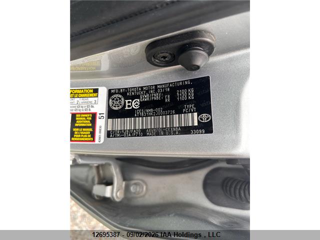 4T1B31HK2JU003726 Toyota CAMRY LE