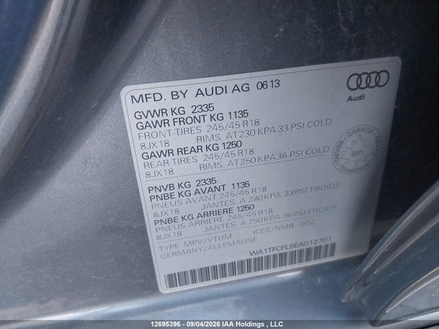 Audi A4 Allroad Premium 2014 WA1TFCFL8EA012701 Image 9