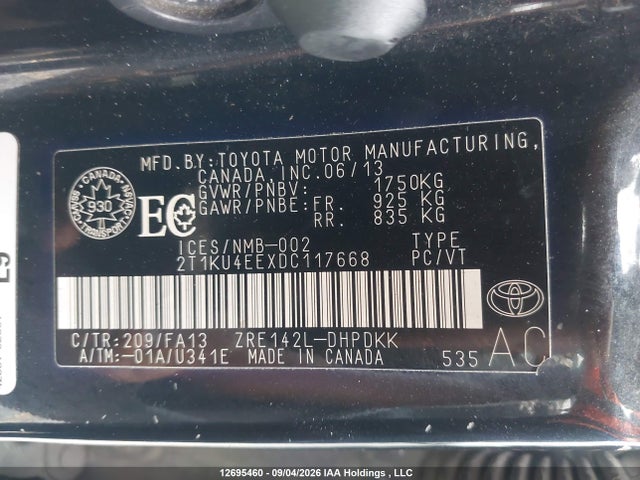 Aukcja sprzedaży 2011 Toyota Matrix, vin: 2T1KU4EEXDC117668, numer aukcji: 12695460
