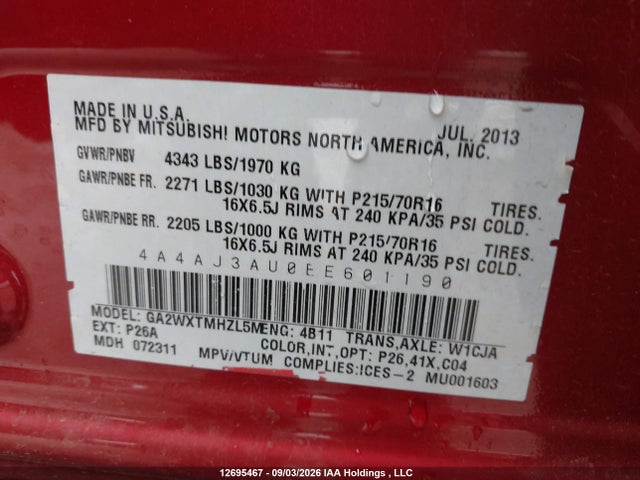 Mitsubishi RVR SE 2014 4A4AJ3AU0EE601190 Image 18