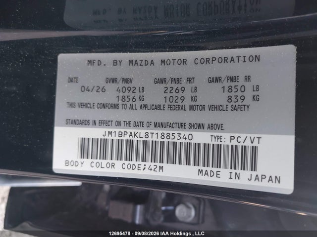 Mazda Mazda3 Sport Gx 2026 JM1BPAKL8T1885340 Image 19