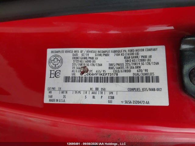 1FD0X4HY1KEF73178 Ford F450 Super Duty