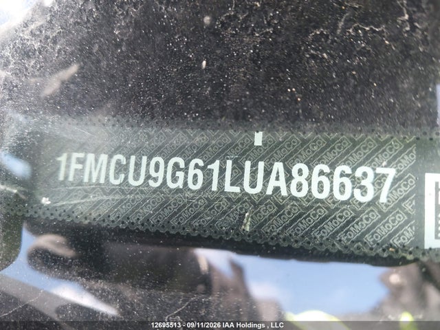 12695513 :رقم المزاد ، 1FMCU9G61LUA86637 vin ، 2020 Ford Escape Se مزاد بيع