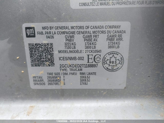 Chevrolet Silverado K1500 Lt 2026 2GCUKDED2T1188897 Image 18