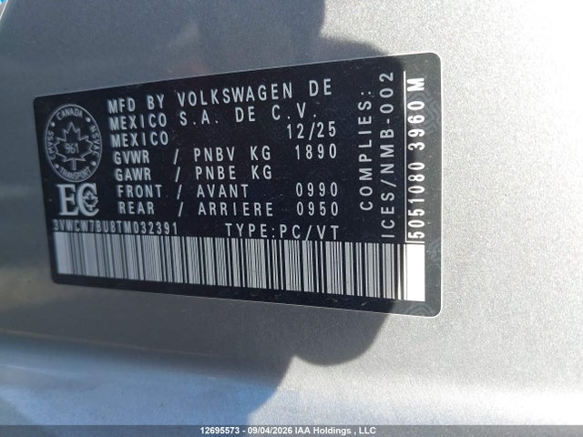 Volkswagen Jetta Trendline 2026 3VWCW7BU8TM032391 Image 9