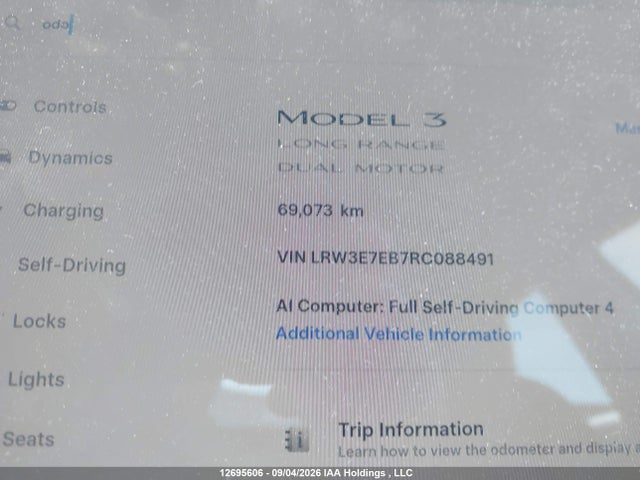 Tesla Model 3 Long Range 2024 LRW3E7EB7RC088491 Image 7