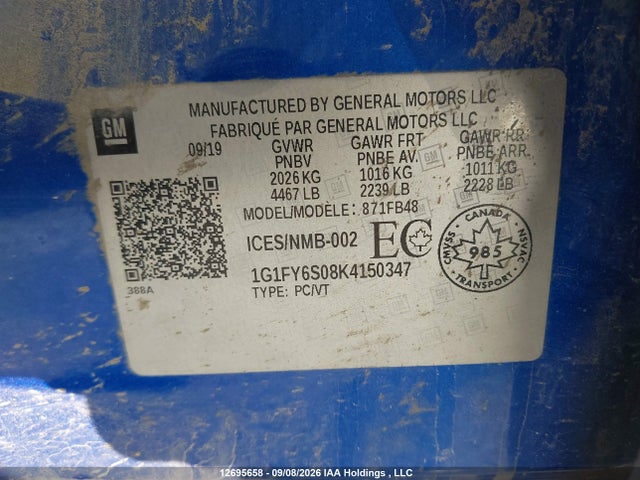 Chevrolet BOLT EV 2019 1G1FY6S08K4150347 Image 19