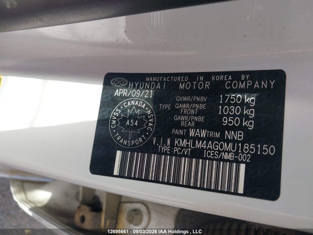 2021 Hyundai Elantra Essential Ivt With Hyundai Smartsense Package მანქანა იყიდება აუქციონზე, vin: KMHLM4AG0MU185150, აუქციონის ნომერი: 12695661
