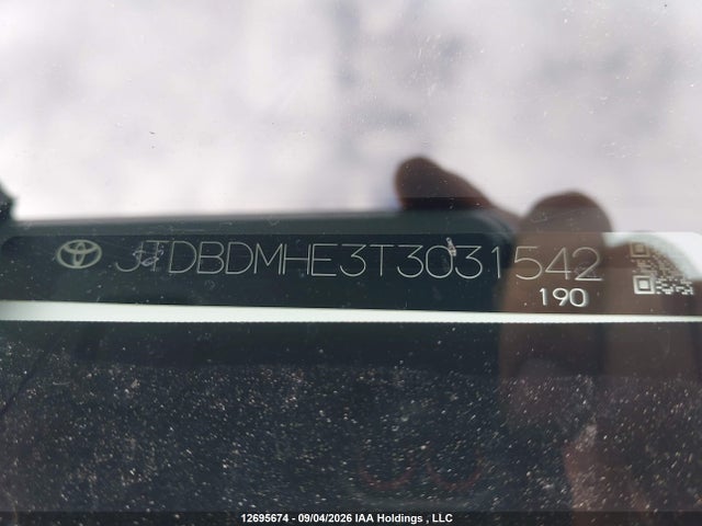 12695674 :رقم المزاد ، JTDBDMHE3T3031542 vin ، 2026 Toyota Corolla Le/se مزاد بيع