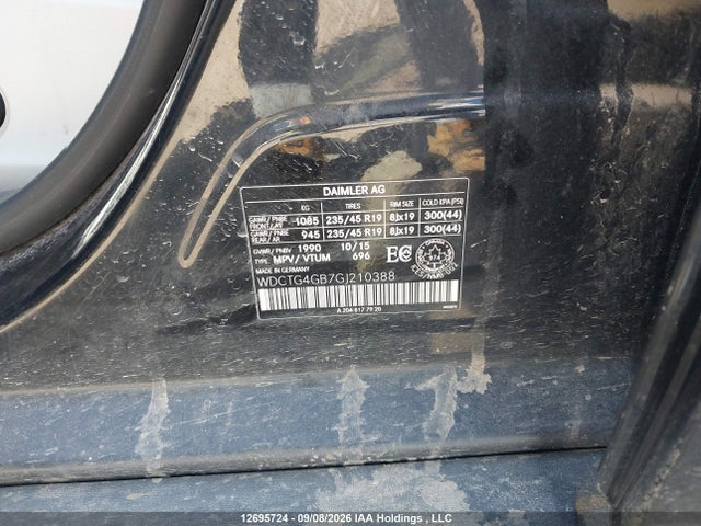 WDCTG4GB7GJ210388 Mercedes-Benz Gla 250 4matic