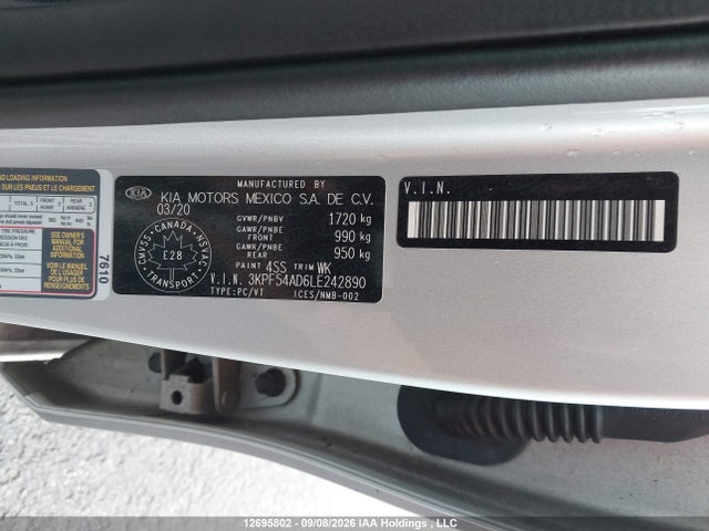 3KPF54AD6LE242890 KIA Forte Ex/ex Limited/ex Premium/ex+