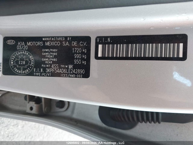 3KPF54AD6LE242890 KIA Forte Ex/ex Limited/ex Premium/ex+