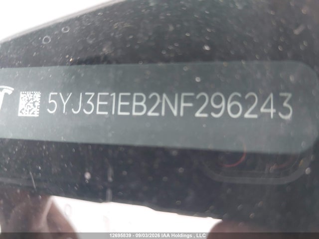 Tesla MODEL 3 2022 5YJ3E1EB2NF296243 Image 13