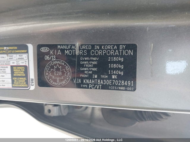 Продаж на аукціоні авто 2014 Kia Rondo Lx, vin: KNAHT8A30E7028491, номер лоту: 12695851
