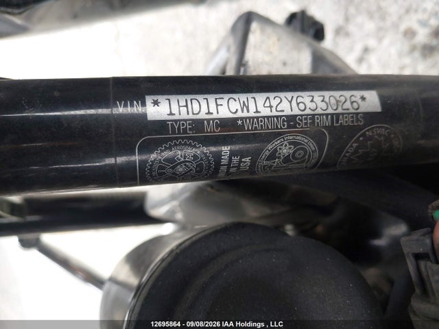 2002 Harley-davidson Flhtcui მანქანა იყიდება აუქციონზე, vin: 1HD1FCW142Y633026, აუქციონის ნომერი: 12695864