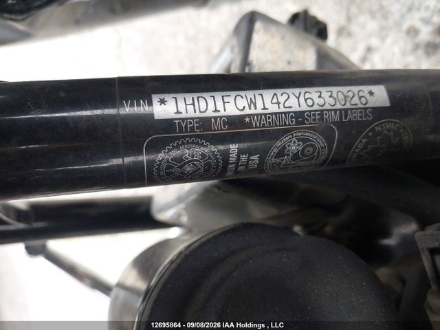2002 Harley-davidson Flhtcui მანქანა იყიდება აუქციონზე, vin: 1HD1FCW142Y633026, აუქციონის ნომერი: 12695864