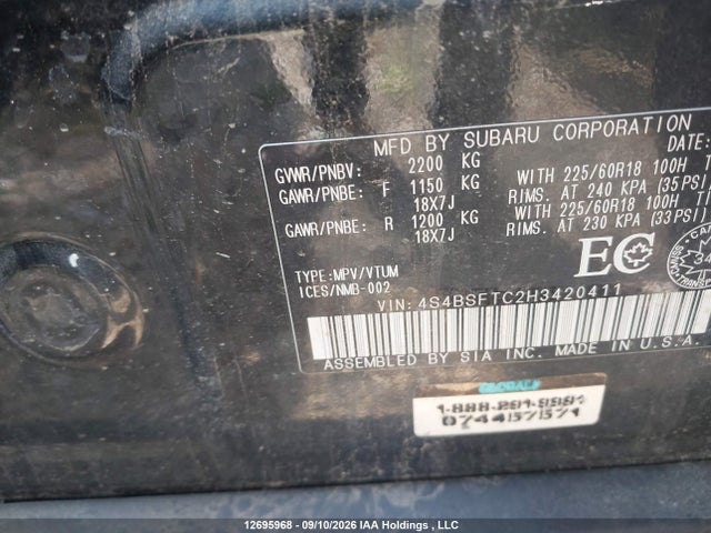 Subaru Outback 3.6r Premier Technology Package 2017 4S4BSFTC2H3420411 Image 17