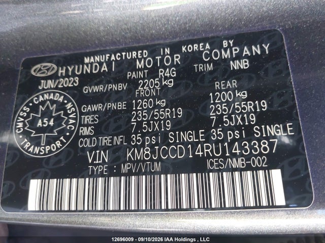 Hyundai Tucson Ultimate Awd 2024 KM8JCCD14RU143387 Image 9
