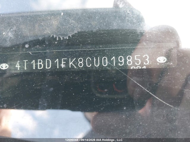Aukcja sprzedaży 2012 Toyota Camry Hybrid Le, vin: 4T1BD1FK8CU019853, numer aukcji: 12696044