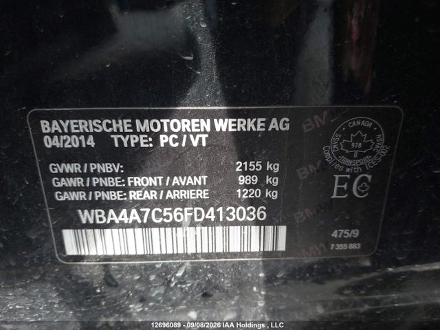 BMW 428i Gran Coupe Xdrive 2015 WBA4A7C56FD413036 Image 9
