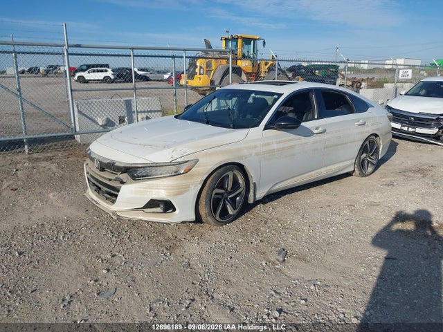 12696189 :رقم المزاد ، 1HGCV1F37NA801758 vin ، 2022 Honda Accord Sport 1.5t مزاد بيع
