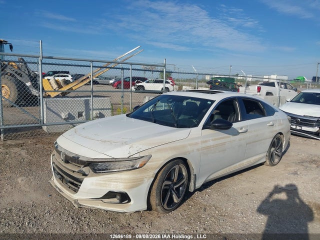 12696189 :رقم المزاد ، 1HGCV1F37NA801758 vin ، 2022 Honda Accord Sport 1.5t مزاد بيع
