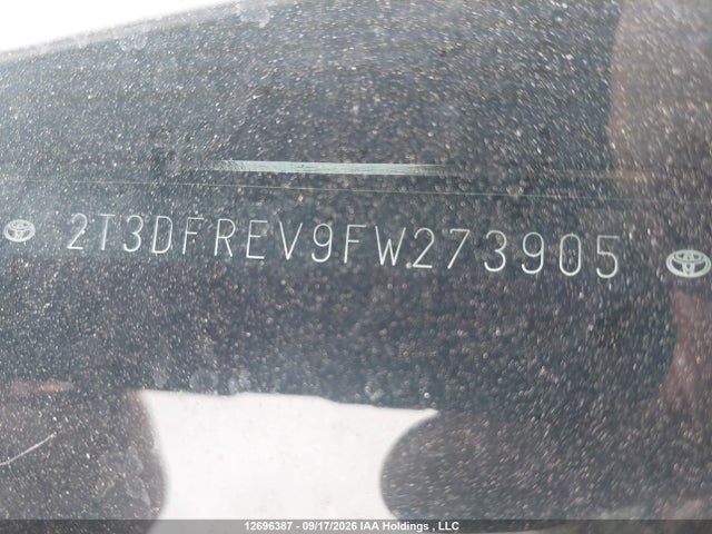 12696387 :رقم المزاد ، 2T3DFREV9FW273905 vin ، 2015 Toyota Rav4 Limited مزاد بيع