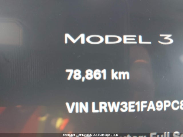 Aukcja sprzedaży 2023 Tesla Model 3, vin: LRW3E1FA9PC876060, numer aukcji: 12696424