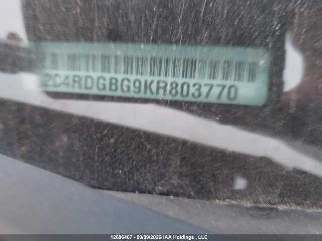 Aukcja sprzedaży 2019 Dodge Grand Caravan Cvp/sxt, vin: 2C4RDGBG9KR803770, numer aukcji: 12696467