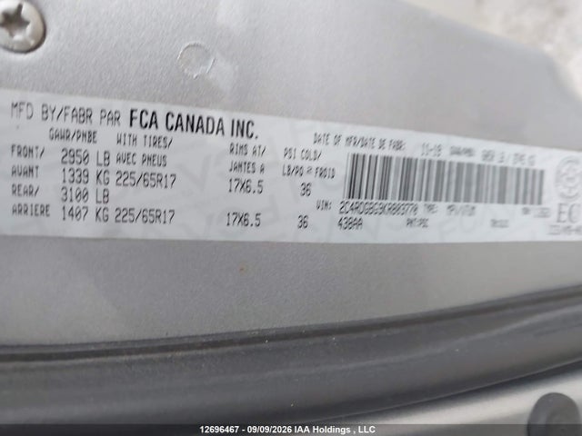 Aukcja sprzedaży 2019 Dodge Grand Caravan Cvp/sxt, vin: 2C4RDGBG9KR803770, numer aukcji: 12696467