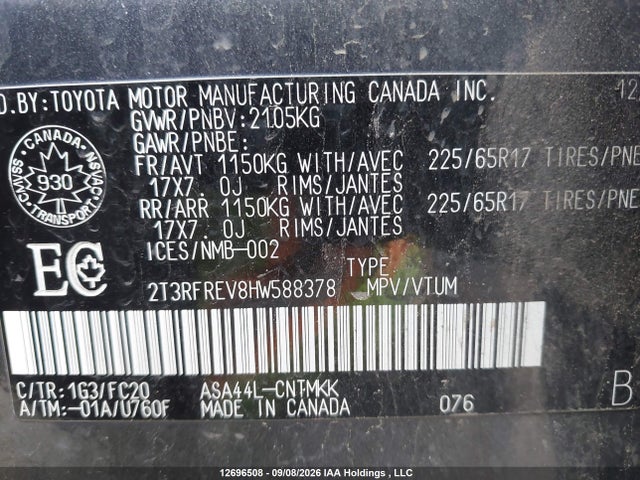 Toyota Rav4 Xle 2017 2T3RFREV8HW588378 Image 18
