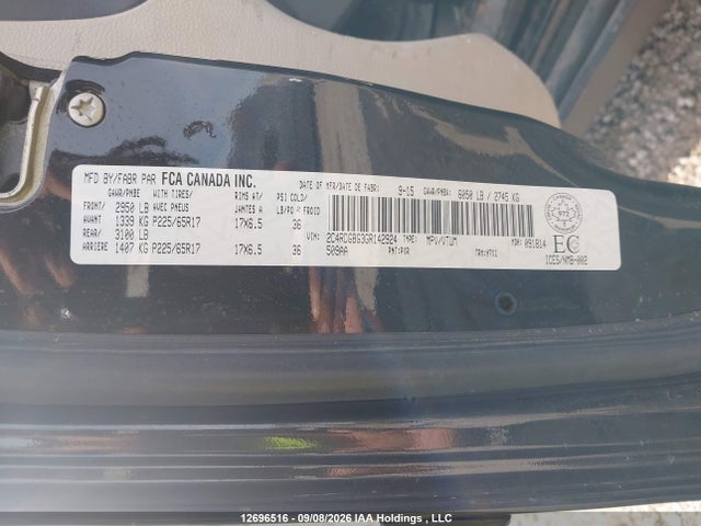 Dodge Grand Caravan Se 2016 2C4RDGBG3GR142924 Image 9