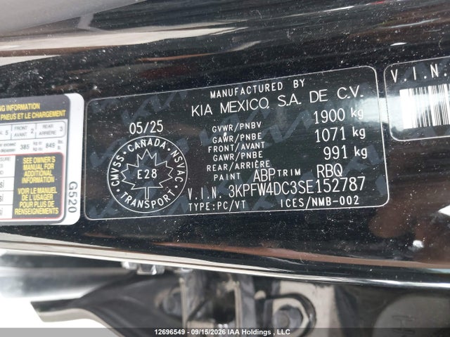 Продажа на аукционе авто 2025 Kia K4 Gt-line Turbo/gt-line Turbo Limited, vin: 3KPFW4DC3SE152787, номер лота: 12696549