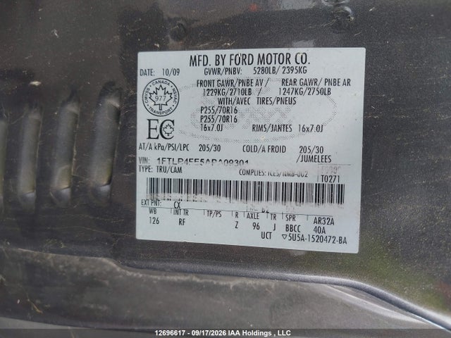 Продаж на аукціоні авто 2010 Ford Ranger Sport/xlt, vin: 1FTLR4FE5APA09301, номер лоту: 12696617