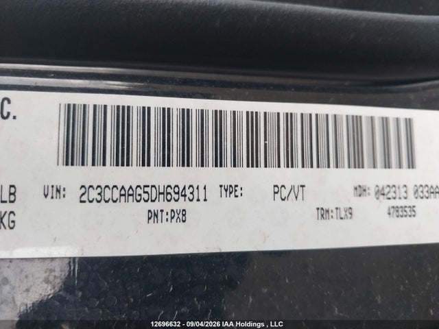 Продаж на аукціоні авто 2013 Chrysler 300 Touring, vin: 2C3CCAAG5DH694311, номер лоту: 12696632