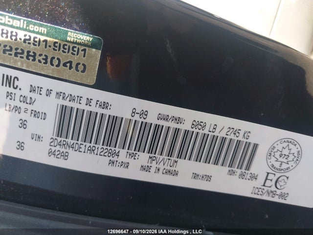 Aukcja sprzedaży 2010 Dodge Grand Caravan Se, vin: 2D4RN4DE1AR122804, numer aukcji: 12696647