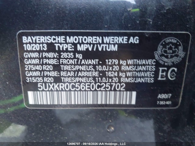 BMW X5 Xdrive35i 2014 5UXKR0C56E0C25702 Image 9