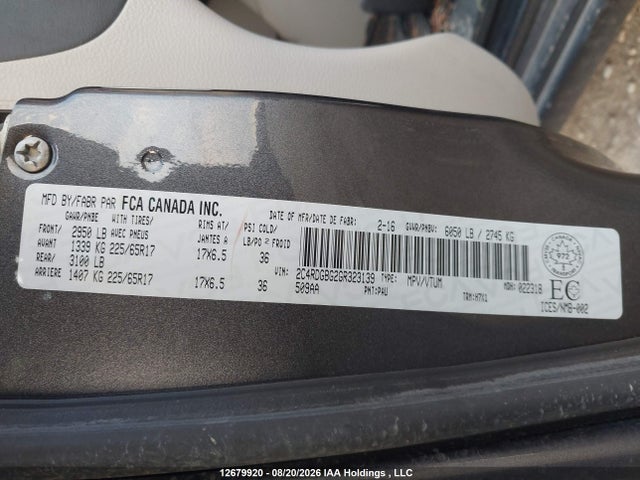 Aukcja sprzedaży 2016 Dodge Grand Caravan Se/sxt, vin: 2C4RDGBG2GR323139, numer aukcji: 12679920