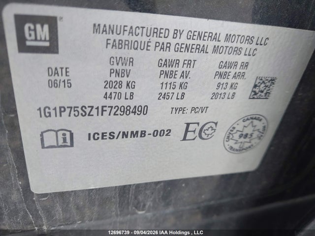 1G1P75SZ1F7298490 Chevrolet Cruze Diesel