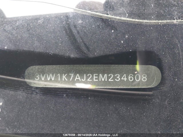 12679358 :رقم المزاد ، 3VW1K7AJ2EM234608 vin ، 2014 Volkswagen Jetta 2.0l Trendline/2.0l Trendline+ مزاد بيع