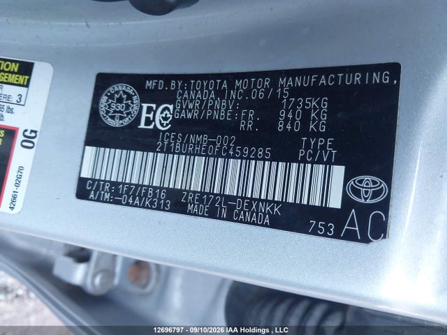 Toyota COROLLA LE 2015 2T1BURHE0FC459285 Image 17