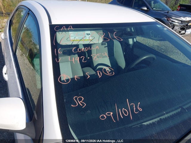 Aukcja sprzedaży 2016 Toyota Corolla L/le/le Pls/prm/s/s Pls, vin: 2T1BURHE0GC492854, numer aukcji: 12696816