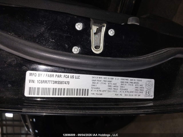 RAM 1500 Classic Slt 2021 1C6RR7TT3MS587470 Image 9