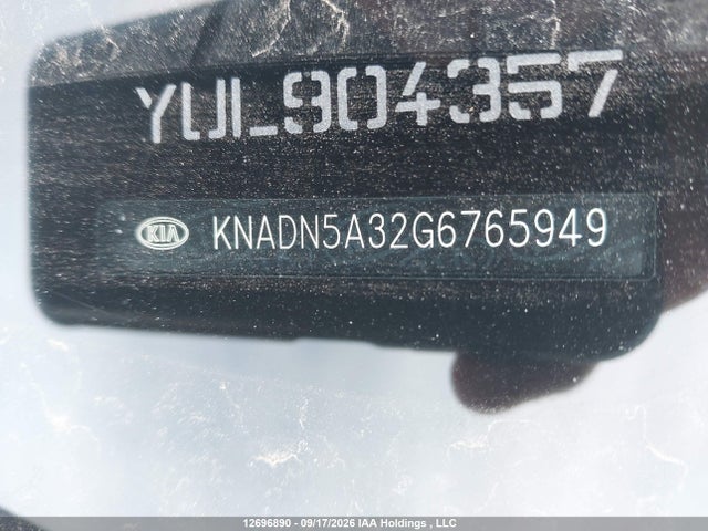 KNADN5A32G6765949 KIA Rio Ex/ex+ W/sunroof/lx/lx+/lx+ Eco/sx