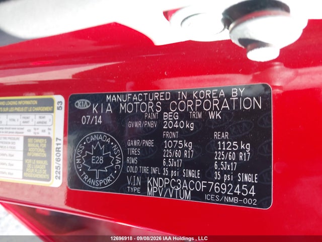 KIA Sportage Ex 2015 KNDPC3AC0F7692454 Image 19