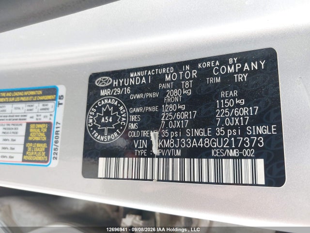 Hyundai Tucson Premium 2016 KM8J33A48GU217373 Image 18